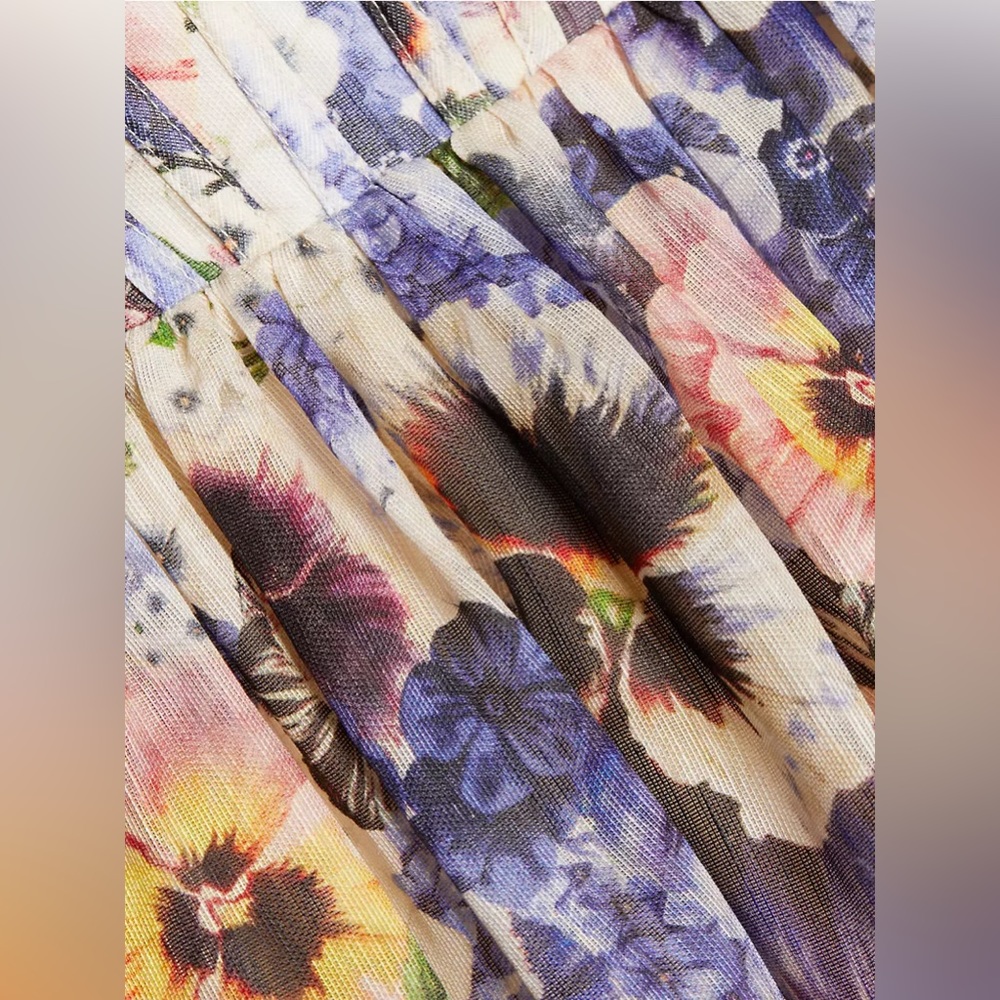 NWT ZIMMERMANN Tama Belted Floral Midi-Dress Size Zimm 2 - Picture 10 of 14
